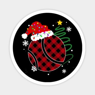 Buffalo Red Plaid Tennis Ball Christmas Sport Xmas Pajama Magnet